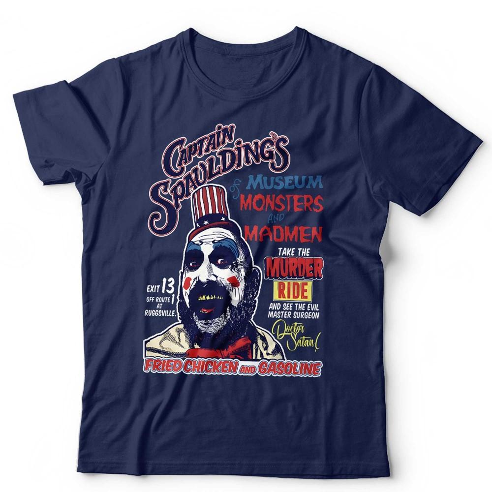 Captain Spaulding Tshirt Unisex Sid Haig Rob Zombie Halloween Horror Gift S