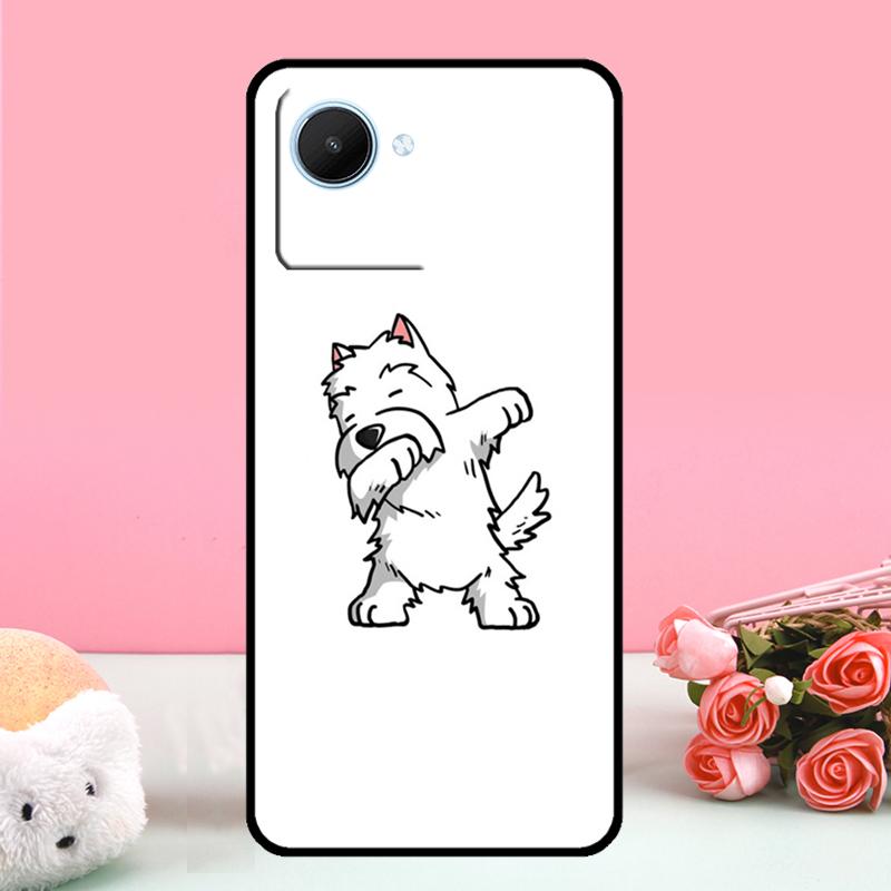 Cartoon Westie Dog For Realme C61 C67 C75 C63 C71 C55 C51 C65 C53 GT6 GT7 Pro 10 11 12 13 14 15 Pro Plus Case