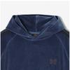 Needles Ns252 B Smoke Blue Velour Track Hoodie For Men