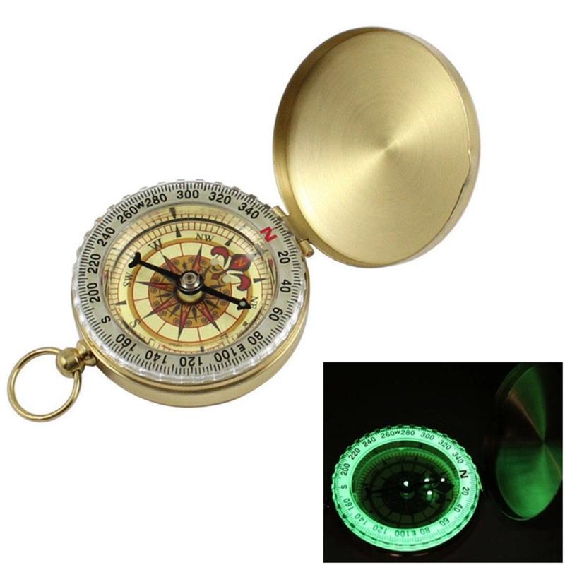 Multifunctional Pocket Compasses Watch Styles Open Survival Compasses for Men, Retro Watch Styles Compasses with Hook