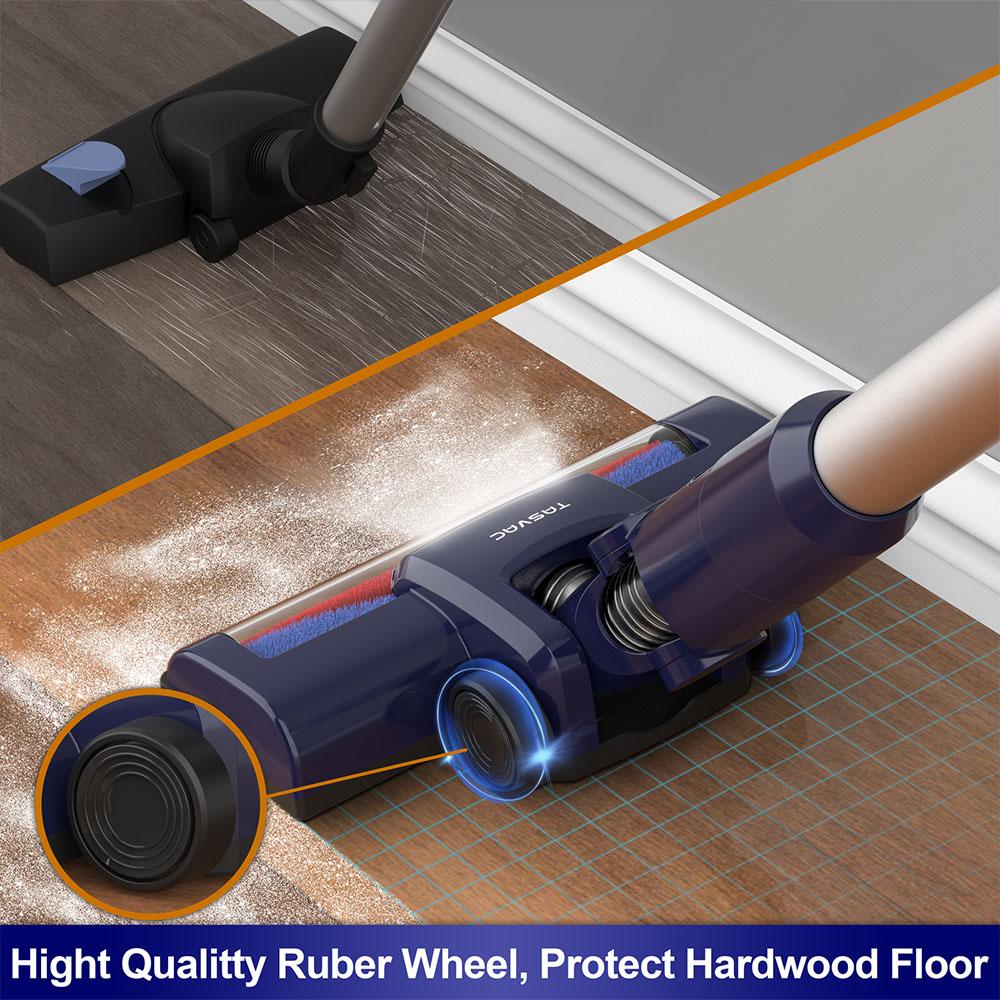TASVAC N7 Cordless Vacuum Cleaner, 14kPa Suction, 180° Foldable Rod, 2200mAh Rechargeable Battery, LED Headlight, Blue - EU Plug