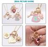Lovely Peach Heart Charm Neck Chain Long Chain Pendant Necklace Drop Oil Choker