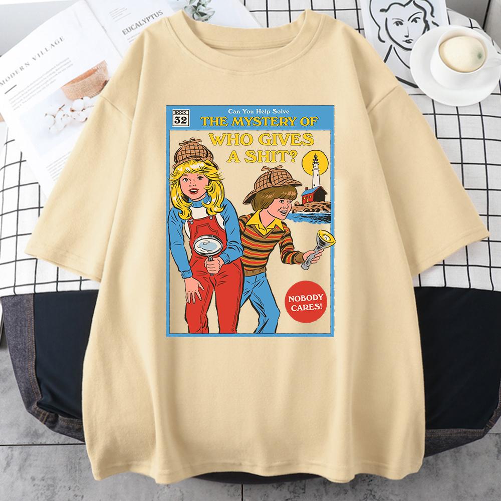 Can You Help Solve The Mystery Of Who Gives A Shit Men T Shirt Street Casual Street Oversize Tshirt Loose Cotton Tee Clothing S разноцветный
