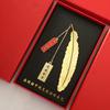 DIY Motivational Feather Bookmark - Engraved Brass Gift for Graduates and Exam Success