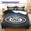 New York City FC Pattern Bedding Set Quilt Cover Pillowcase Home Decor Gift (1 * Duvet Cover + 2 * Pillowcase, Without Core)