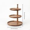 Wooden Organizer with Trays Round Tiered Tray for Dresser, Entryway, Vanity