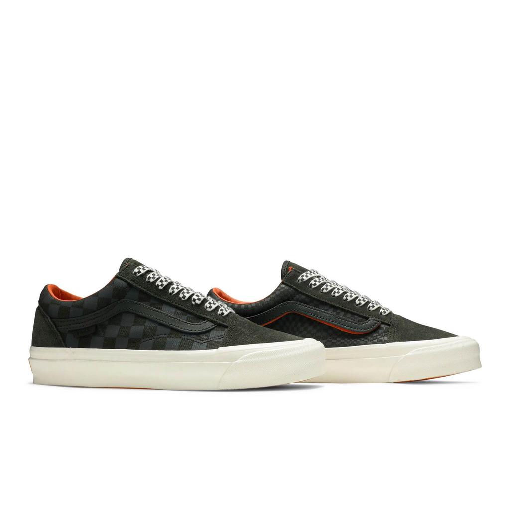 Vans OG Old Skool LX 'Green Floral Checkerboard' (Unisex) Forest Green / Black Ink Skateboard Shoes VN0A4P3XWW6