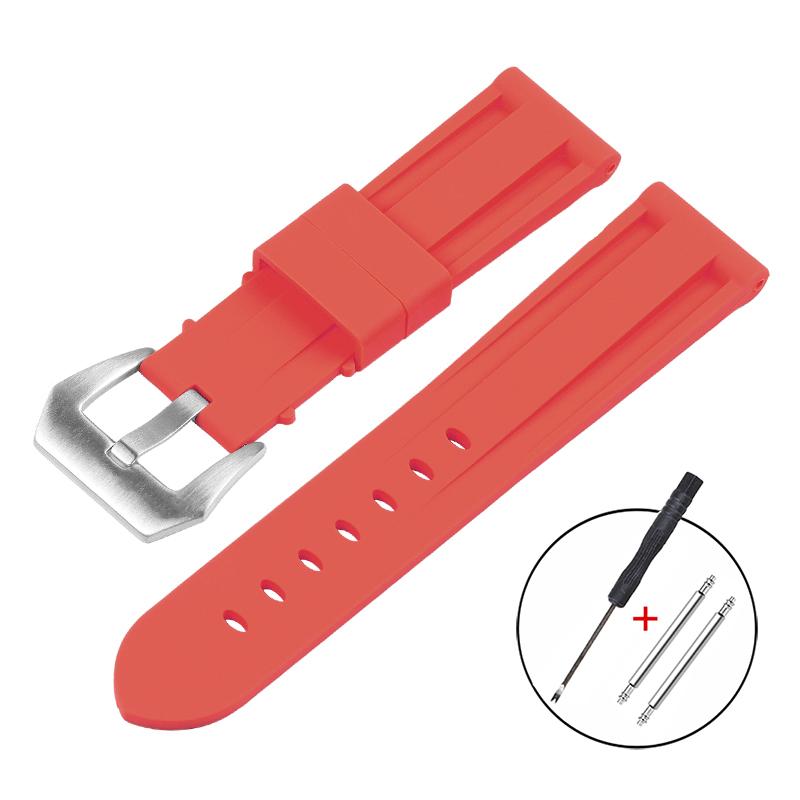 Silicone Watch Band Rubber Bracelet 20mm 22mm 24mm 26mm for Panerai Strap Men Women Sport Replacement Watch Band for Omega Belt