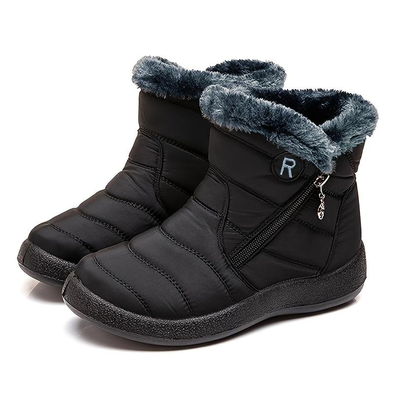 

Waterproof Winter Boots For Women New Plush Snow Boots Women Ankle Boots Warm Black Couple Cotton Couples Platform Shoes 36