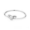 Originale 925 Sterling Sølv Armbånd Armbånd Krystallkule Kjærlighet Hjertelås Perler Charms Moments Armbånd For Kvinner DIY smykker