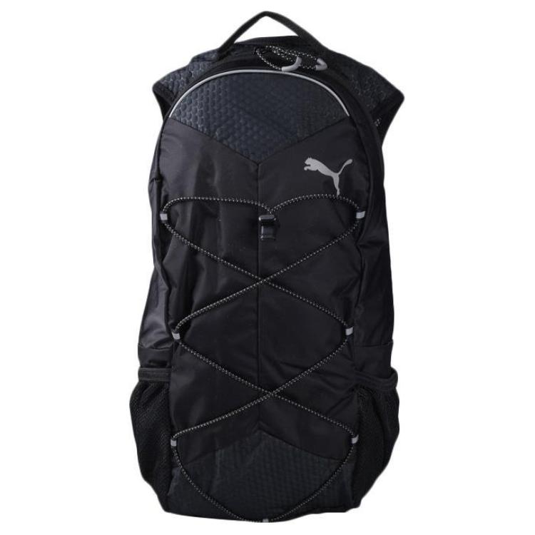 Puma Logo Zip Closure Polyester Backpack Men Backpacks Black 074435-01 Black