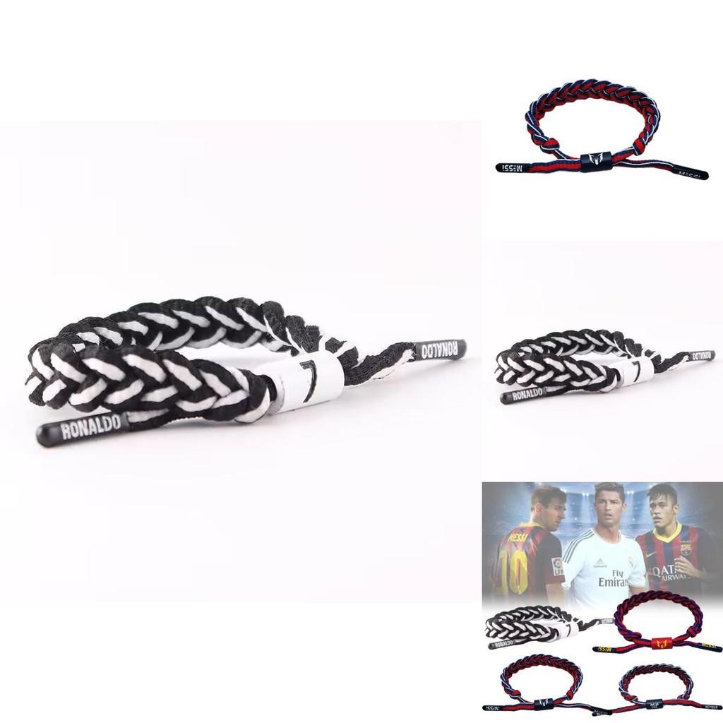 Adjustable Fabric Football Star Bracelet Messi Ronaldo Neymar Fashion Fan Gift