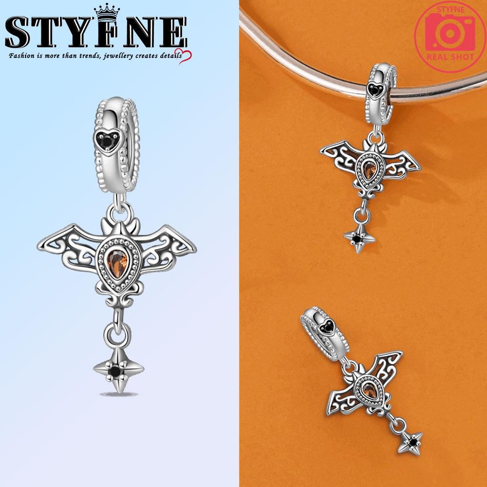 Copper Halloween Black Magic Hat Spider Bat Skull Charms Beads Pendant For Original Bracelet Woman Girl Jewelry