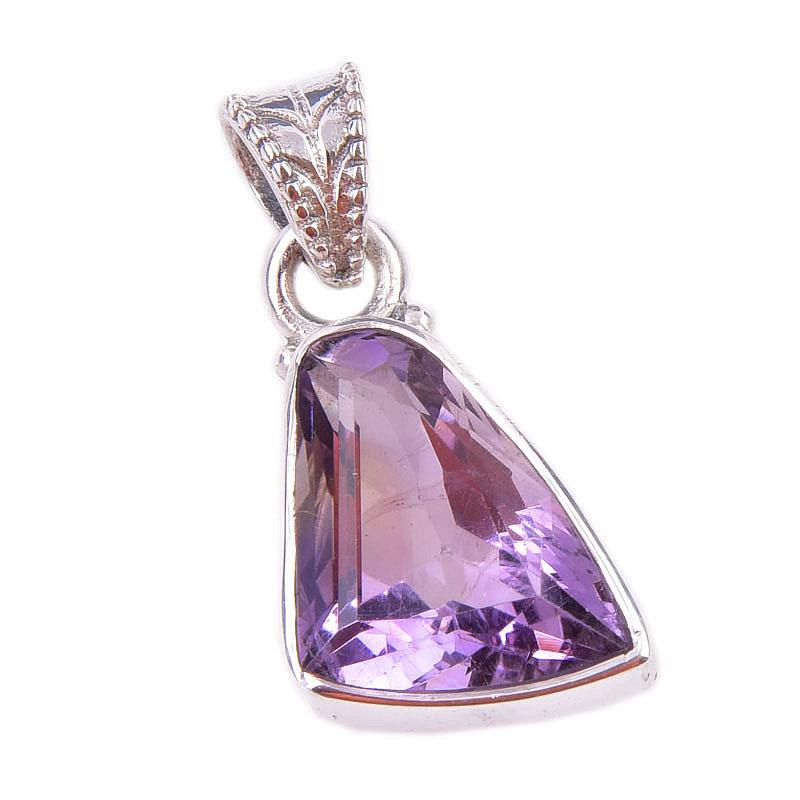 Natural Ametrine Gemstone Handmade 925 Solid Sterling Silver Pendant 1.25" y3N84
