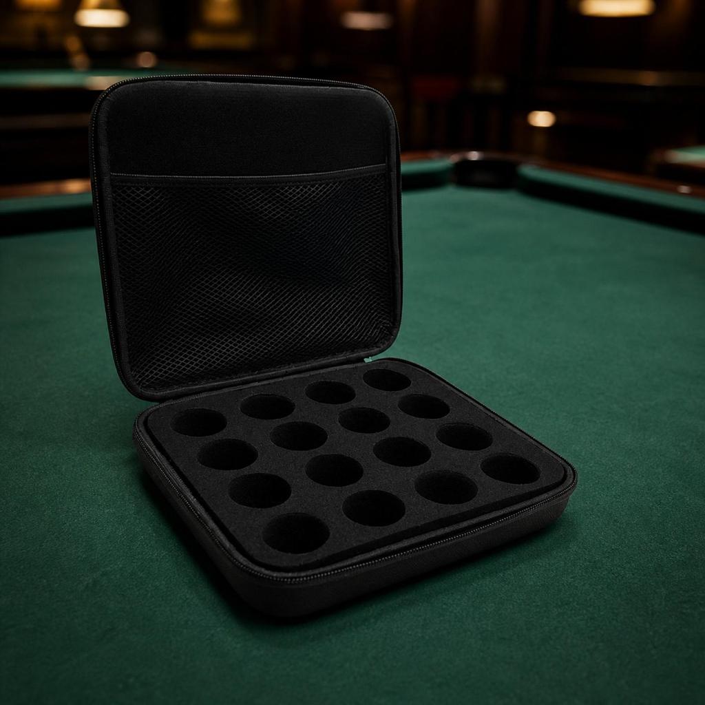 Hard Pool Ball Case | Reliable zipAround Closure, Billiard Case,