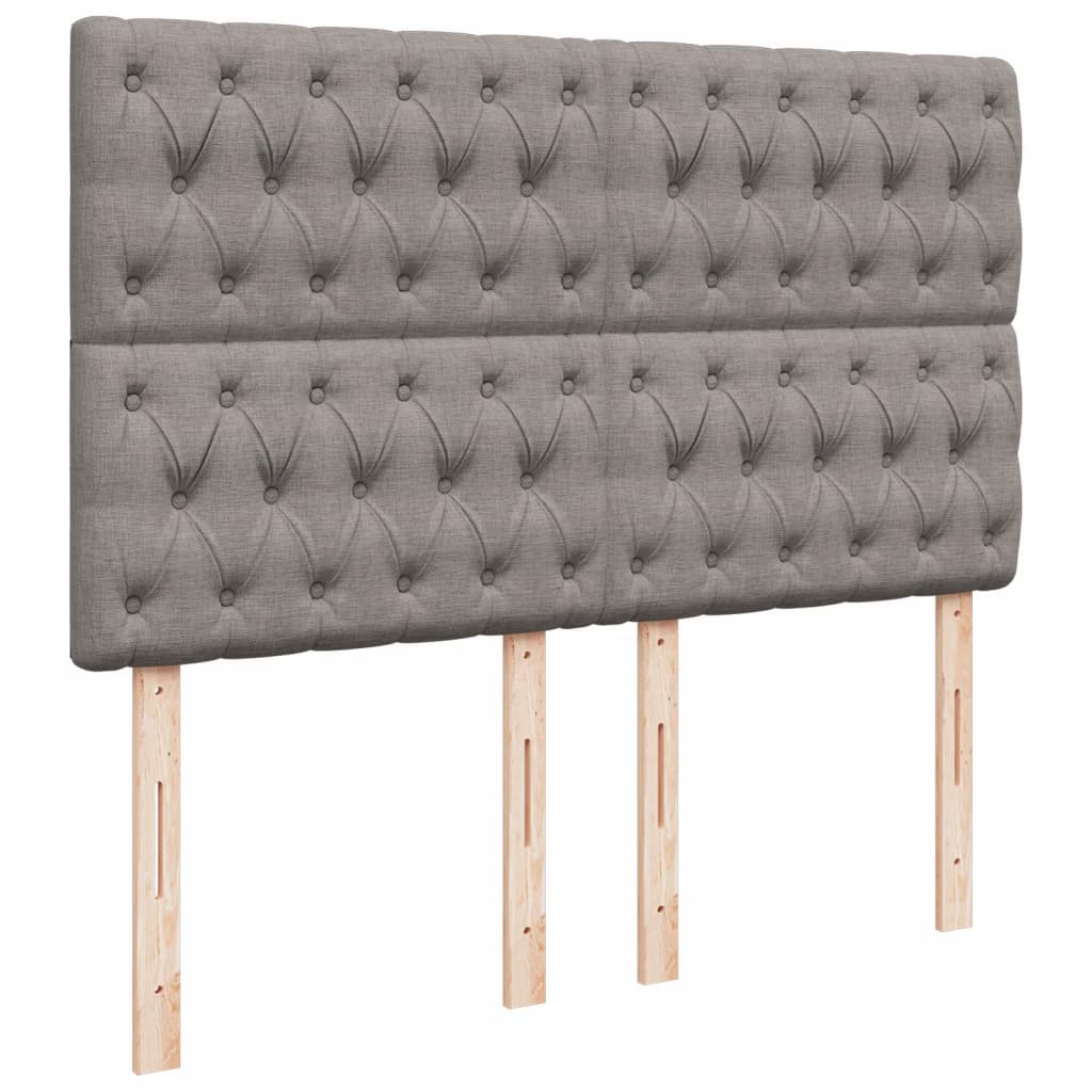 Vidaxl Letto Continentale Con Materasso, Taupe, Tessuto, 140X200 Cm