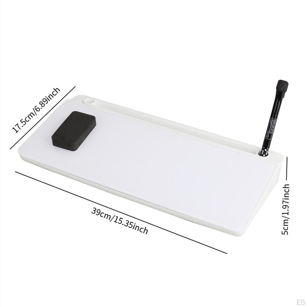 Glass Desk Whiteboard ,Desk Organizer, Desktop with Drawer, Dry Erase White Board ,Computer Keyboard