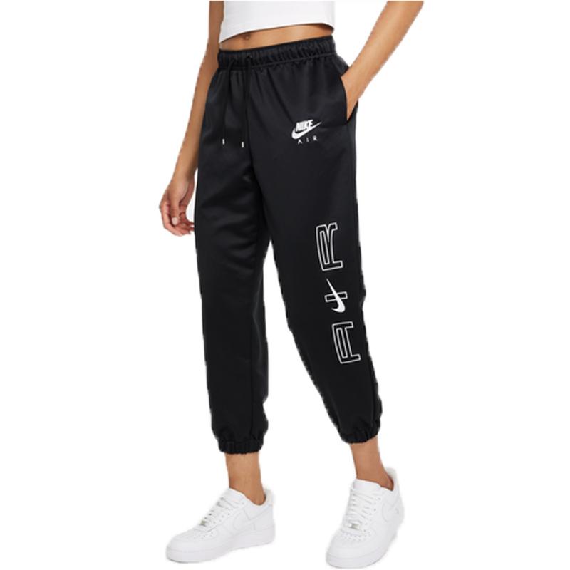 Nike Luftbedruckte Sport-Jogginghose mit Kordelzug und elastischen Bündchen Damen Unterteile Schwarz DD5426-010