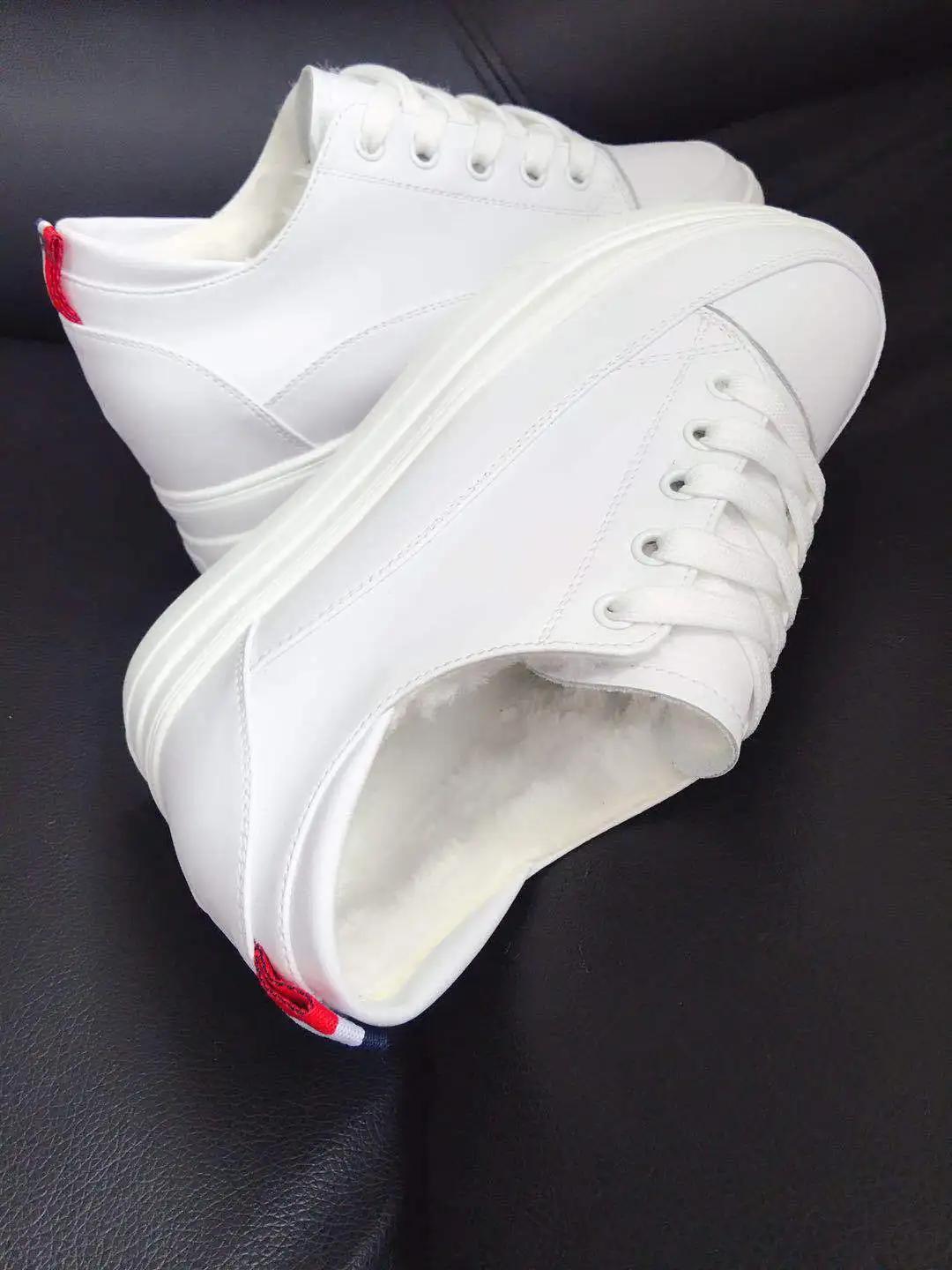 

Женские кроссовки на массивной подошве 2025 из натуральной кожи, повседневная женская обувь на высоком каблуке, кроссовки на платформе для женщин, весенне-осенняя обувь 40