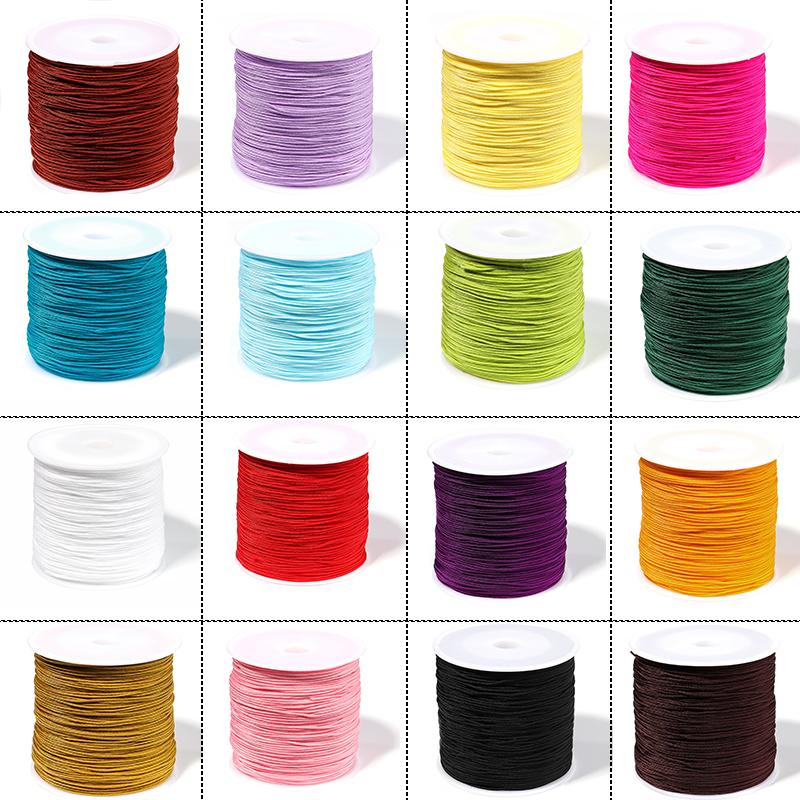 90M/Roll 0.8mm Jade Thread Hand-woven Rope Braided Beaded Thread for DIY Bracelet Jewelry Handcraft Cord Material Wholesale