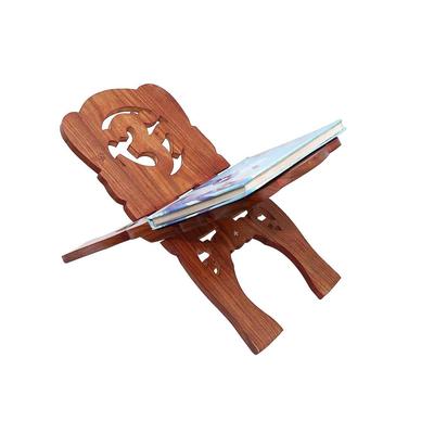 Handgeschnitzter Heiliger Buchständer aus Holz für Koran, Bibel, Bhagwat, Gita, Ramayana & Guru Granth Sahib zum Lesen Rehal-Ständer