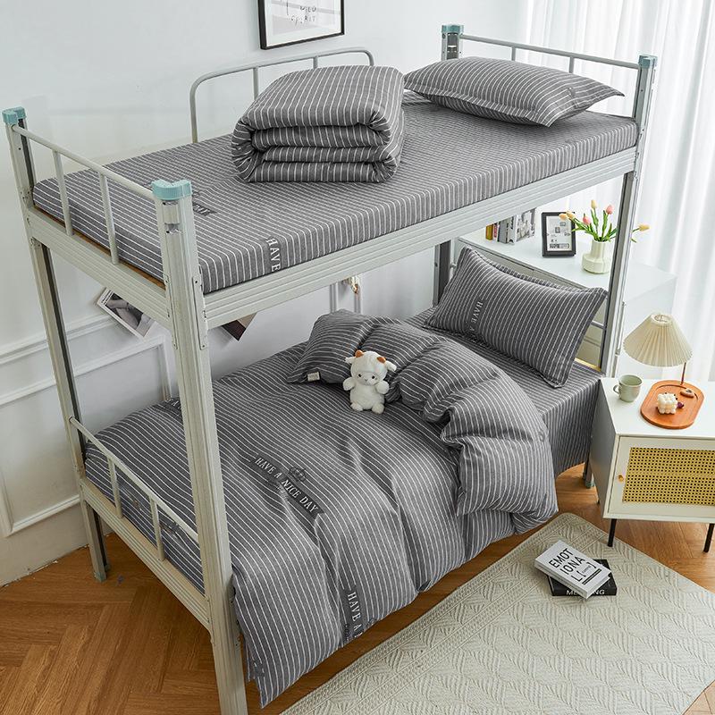 2026 Plush Student Dorm Single Bunk Bed 3-Piece Set - Cozy, Soft, Skin-Friendly
