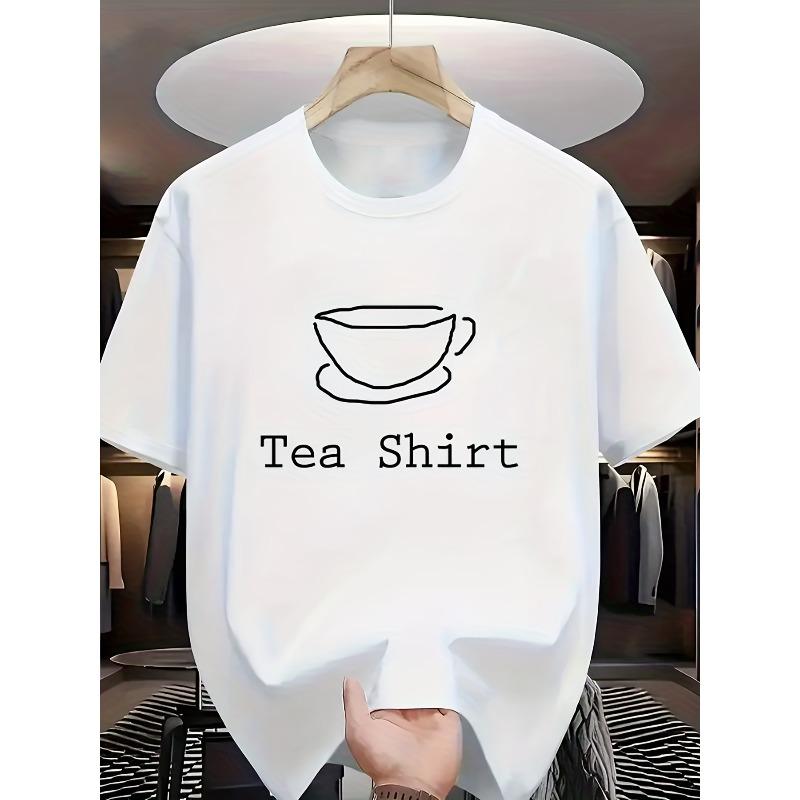 

Европейский размер Футболка Культура чая - Забавная надпись Tea Shirt с рисунком чашки чая, Круглый вырез, короткий рукав, Повседневный летний топ для любителей чая S белый
