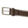 Daks Dark Brown Check Strap   Hook Leather Belt Dbbe6e722w3