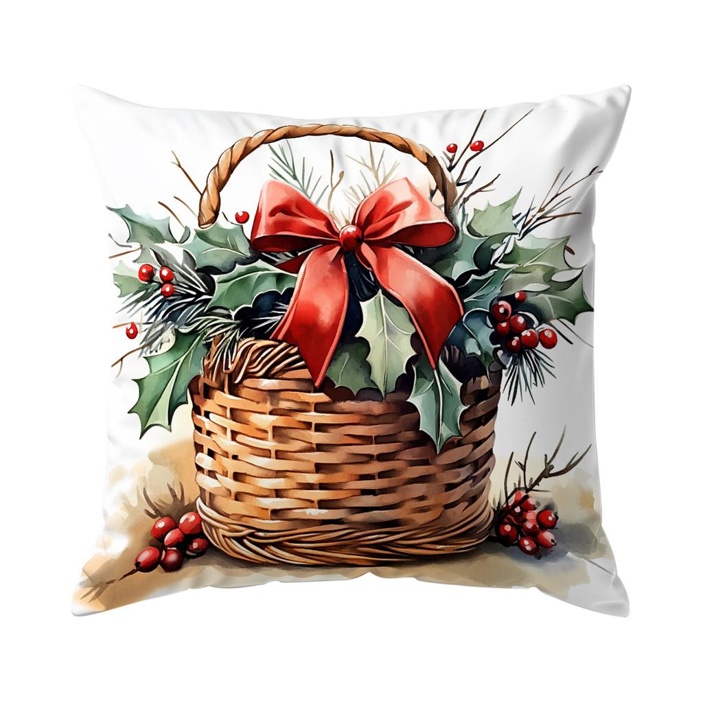 Christmas Decorations Pillowcase Printed Polyester 45X45Cm Throw Pillowcover Decorative Sofa Cushion Pillowslip Home Decor