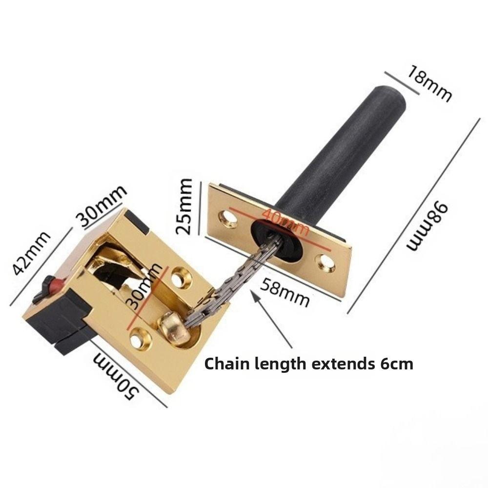 Aluminium-Zink-Zinklegierung Versteckte Sicherheitskette Schwerlast Verdeckter Türriegel Türketten Schloss Hotel Tür