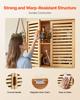Bathroom Wall Cabinet, 2 Doors and Adjustable Shelf with 3 Height Levels, Over the Toilet Storage Medicine Cabinet Wall Mounted, Hanging Organizer