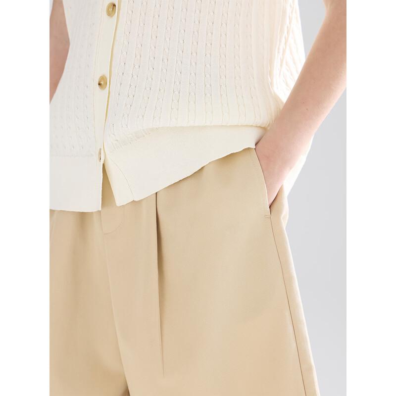 Mucmukn Kids' Lyocell Blend Pleated Cool-Feel Casual Shorts