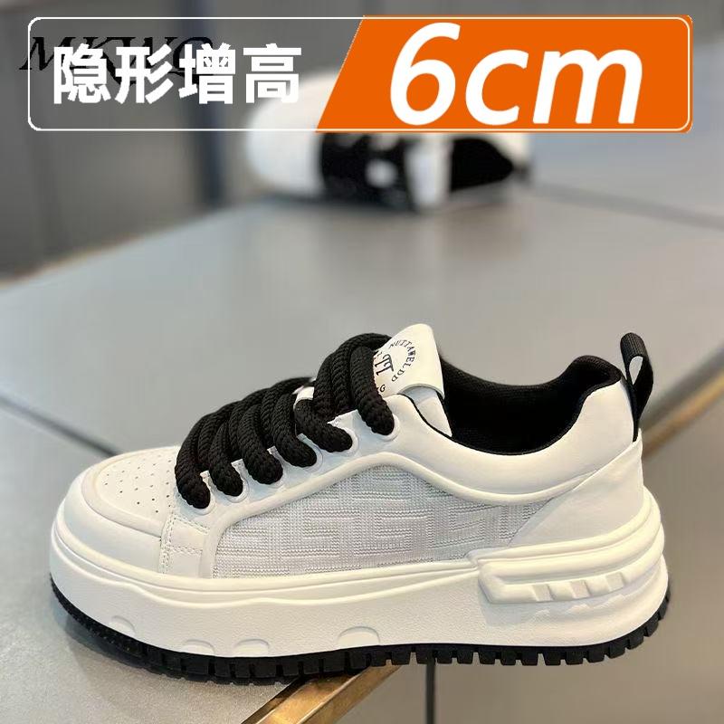 Casual board shoes thick sole invisible inner height increase CM spring and summer sports leisure mesh shoes