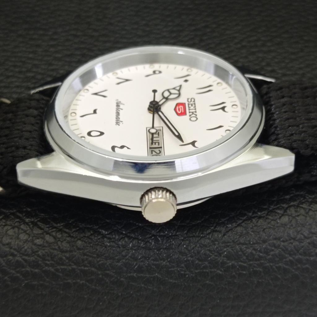 REFURBISHED SEIKO 5 AUTOMATIC 6309A VINTAGE JAPAN MENS WHITE WATCH A441227-4 Sk-a441227