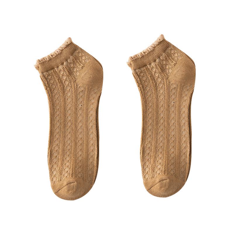 Women's Thin Lace-Trim Sock, Single Shoe Style for Spring/Summer/Autumn - Cute Japanese Lolita Design