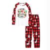 Parent Child Matching Christmas Pajama Set, Round Neck Long Sleeve Top and Pants Loungewear for Family Holiday