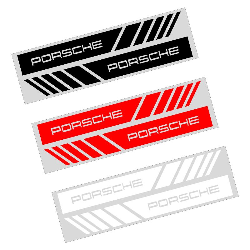 2Pcs Car Stripe Stickers Rearview Mirror Reflective Vinyl Decals Decoration For Porsche Cayenne Panamera Macan Boxster 911 Carrera-GT 944 918 917