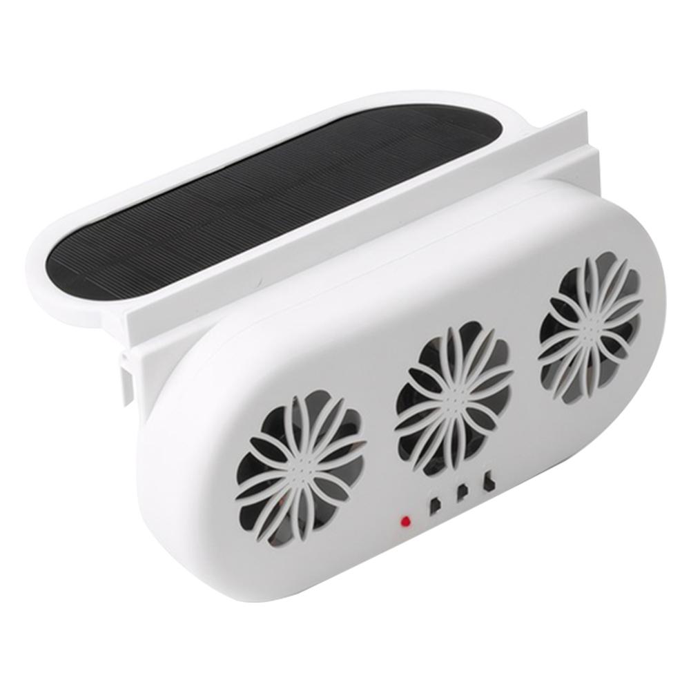 

Солнечный автомобильный вентилятор, способствующий циркуляции воздуха, автоматическая система охлаждения с 3 вентиляторами, передний и задний оконный радиатор, автоматический оконный охладитель белый