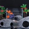 Eco-friendly Cichlid Stone Cave Ceramic Fish Rock House Fish Eluding House  Shrimp Shelter