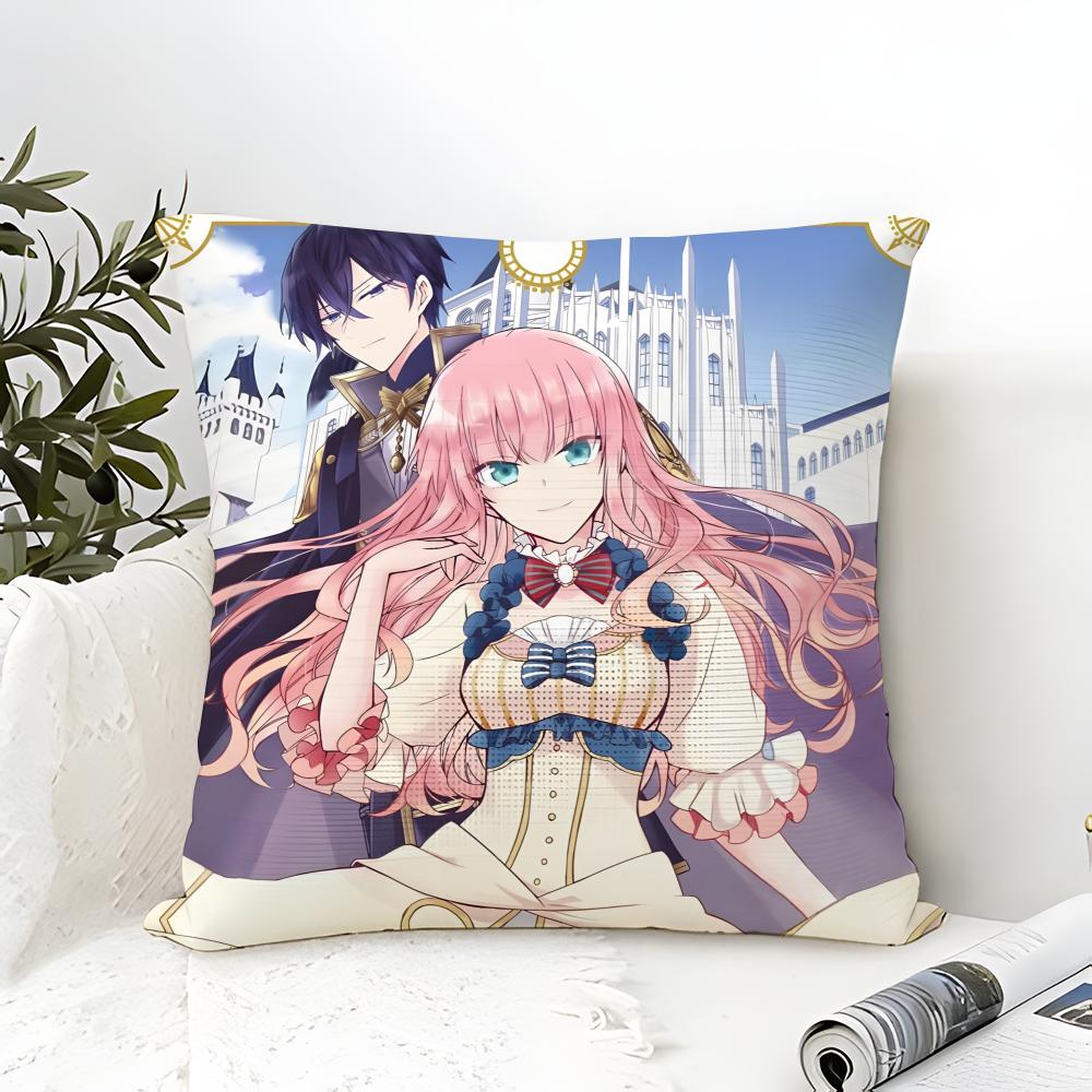 Pillow Case Cotton Linen Fabric Square Zipper Pillowcase Home Decorative Living Room Comic Light Novel 7-7Th Time Loop 4