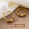 Stainless Steel Retro Elegant And Fashionable Earrings Suitable for Daily Wear Jewelry Accessories, Ideal Choice for Women'S Valentine'S Day Gifts
