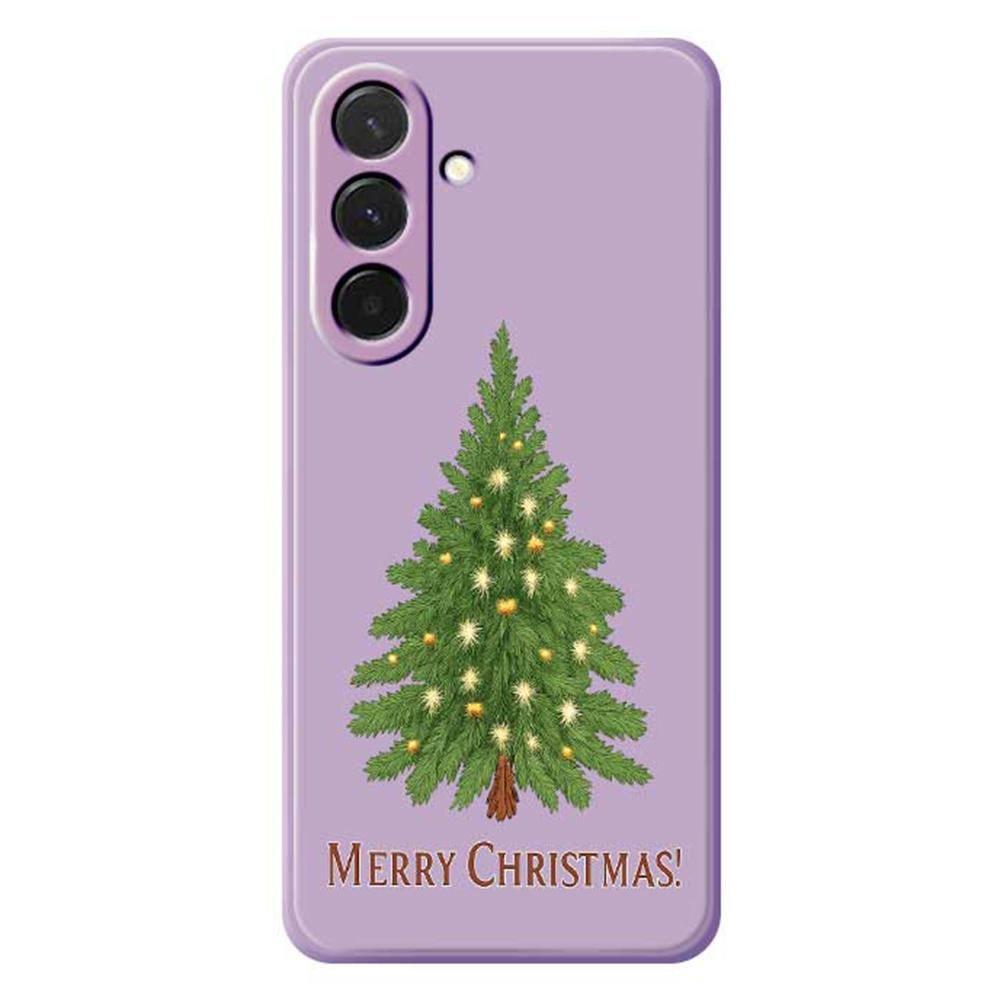 For Samsung Galaxy A36 5G Case Christmas Tree Pattern Printing Straight Edge TPU Phone Back Cover