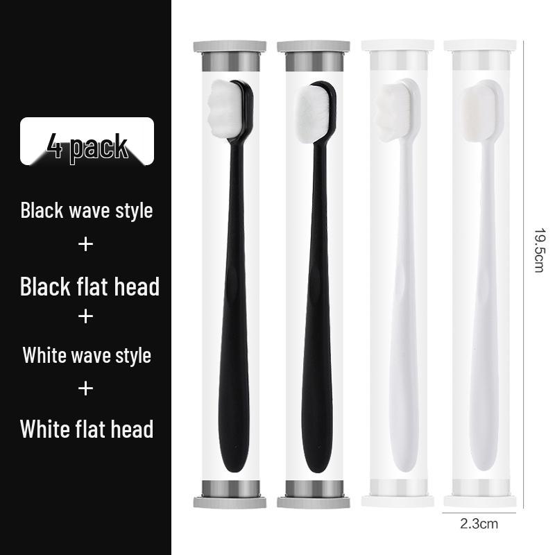 Ten Thousand Bristles Ultra-Soft Nano Toothbrush - Fine Bristles & Small Head Family Pack for Couples, Women, Men