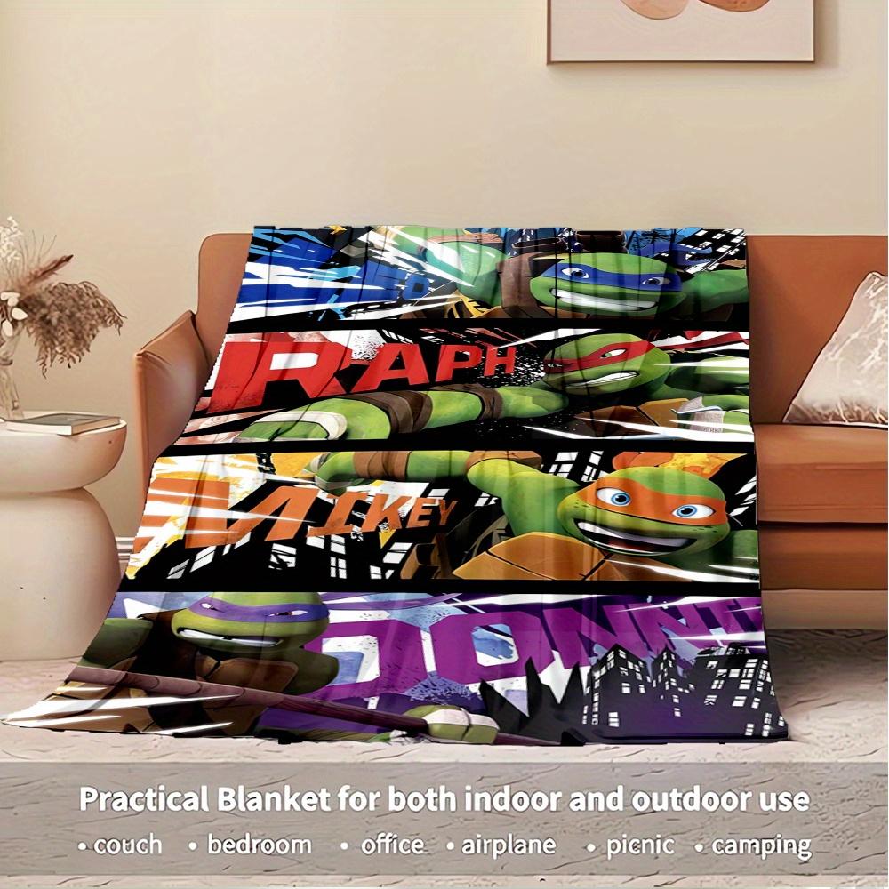 1pc Turtles,Action,AdventureDigital Print Fleece Blanket - Contemporary Style, Suitable for All Seasons, Perfect for Home, Travel, or Campin