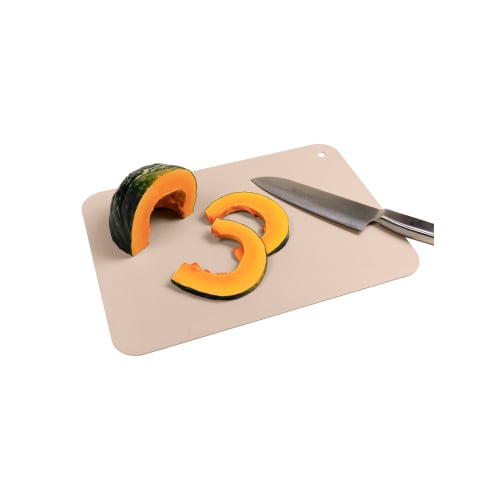 CB Japan Cutting Board, Scratch-Resistant Synthetic Rubber, Pink Beige, Antibacterial, Made in Japan, atomico