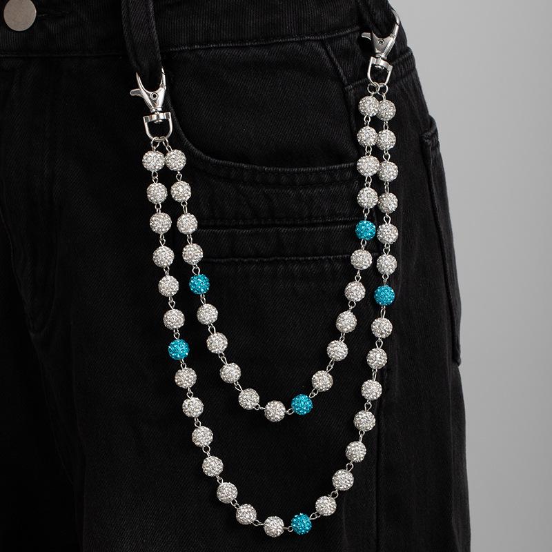 Catena Vita da Donna di Alta Gamma con Strass e Perline Ceramiche Colorate