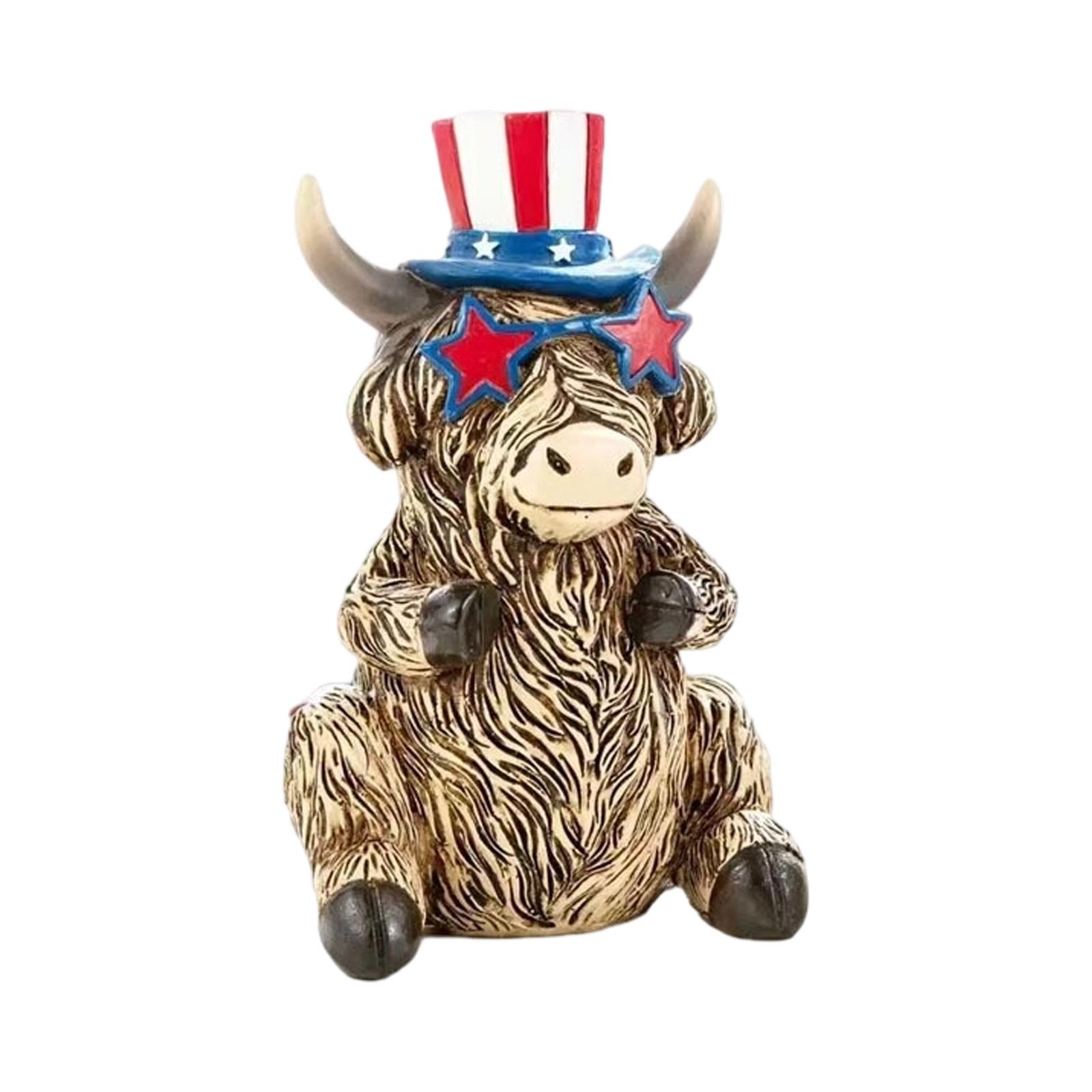 

Resin Material Independence Day Calf Desktop Decorative Craft Home Accents One Size