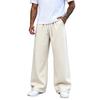 Pantalon de survêtement décontracté à jambe droite de couleur pour homme