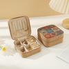 Portable Jewelry Organizers Jewelry Display Box Earrings Box Rings Case Necklaces Box Travel Storage Case Cork Texture