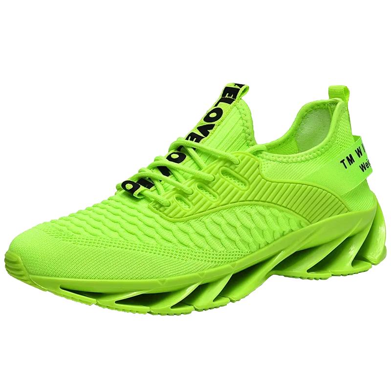 Men's large-sized casual sports shoes, mesh woven breathable running shoes, spring and autumn thick-soled vulcanized men's shoes